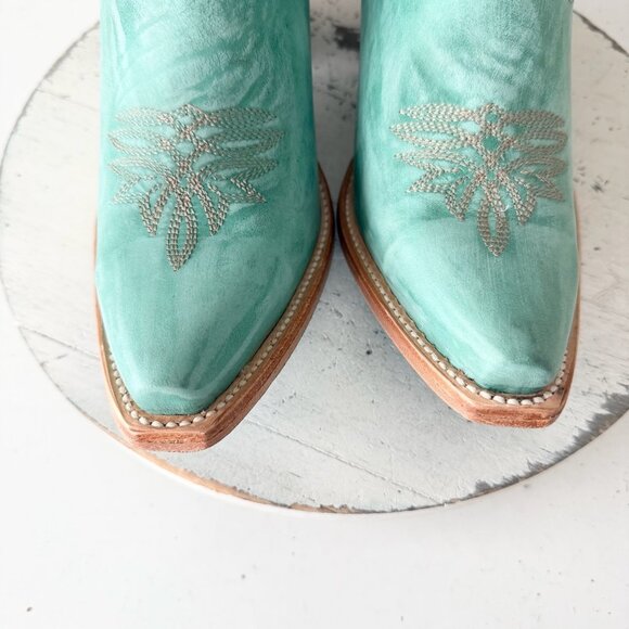 Lane SMOKESHOW Womens Cowboy Boots 9 Taos Turquoise Western Cowgirl Mid Calf NWT - Picture 6 of 11
